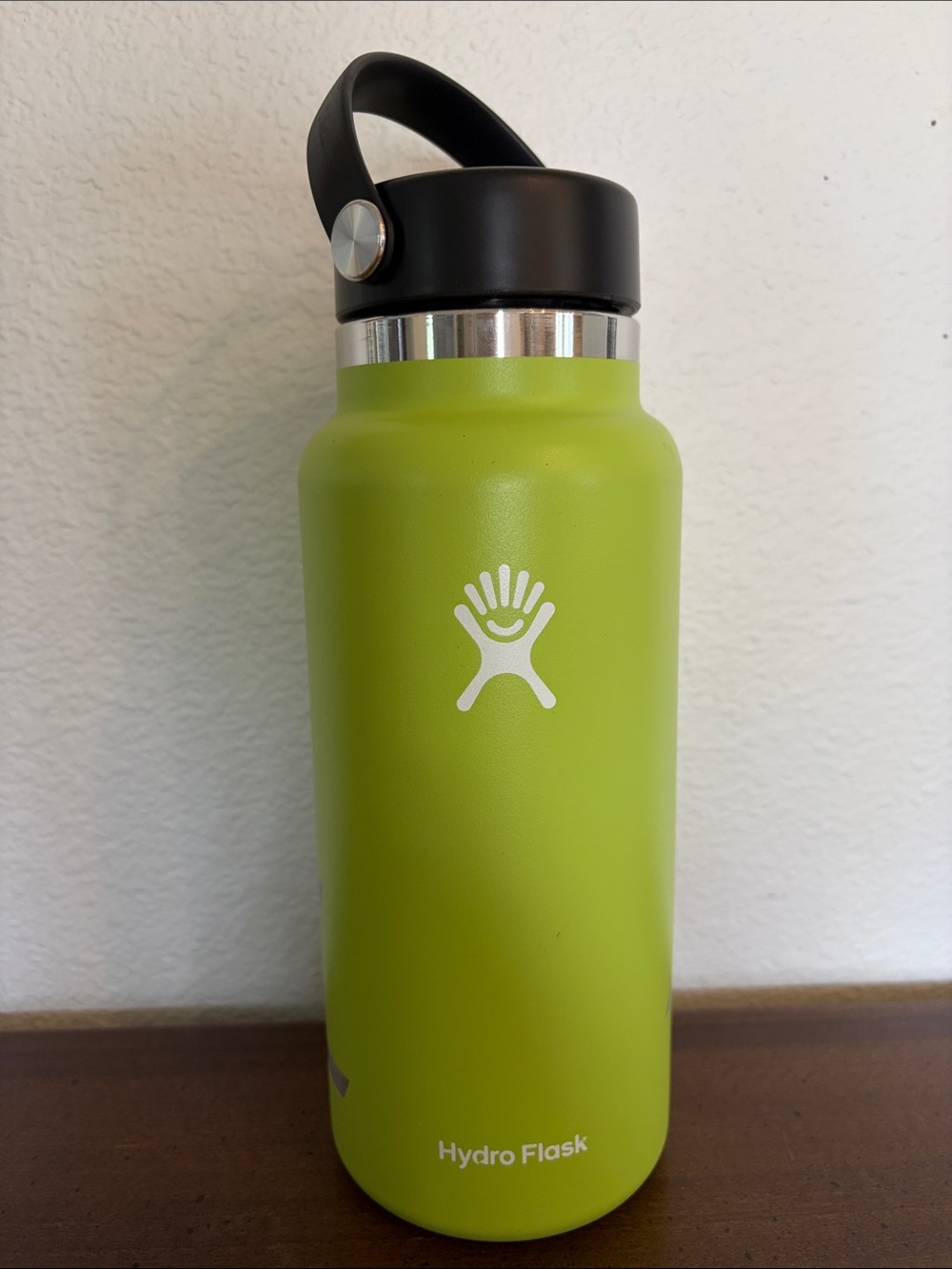 Hydro Flask Lime Green Silver Design 32oz wide mouth Bottle